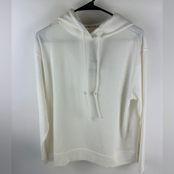 Zara Tops - Zara off white long sleeve pullover with hood. NWT. Size M